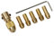 Juego de 7 portabrocas de cobre para brocas de 0, 5, 3 0 mm, incluye llave pequeña para un uso cómodo (5,05 mm)