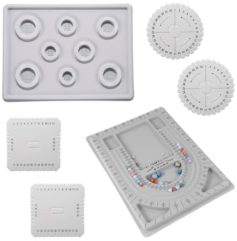 GZDILUOGS 2 Stück Perlenbrett, Rerlenbrett für Armbänder Halskette und Armband Design Board Design Platte für Perlen Perlen-Schmuckaufbewahrungstablett für Schmuckherstellung DIY Schmuck Machen