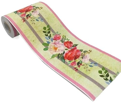 CSSHNL Cenefa Adhesiva Cocina 10M autoadhesivo PVC cintura pared ajuste cocina baño línea rodapié telón de fondo papel pintado pegatina sala de estar decoración del hogar(1 Roll-10)