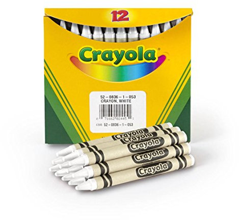 CRAYOLA Buntstifte, weiß, einfarbige Buntstift-Nachfüllpackung, 12 Stück, Schulbedarf