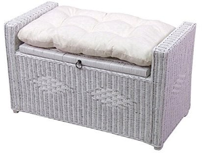 Heinz Hofmann Rattansitztruhe mit Stauraum Sitztruhe weiß