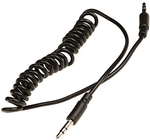1m 3.5mm Stereo Plug to AUX Male Cable/Lead –Coiled Curly Spiral Cord– iPod Car