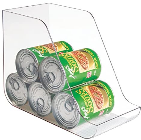 mDesign Dosenhalter, transparent - ideale Aufbewahrungsbox für Getränke und Dosen - Vorratsbehälter für den Kühlschrank