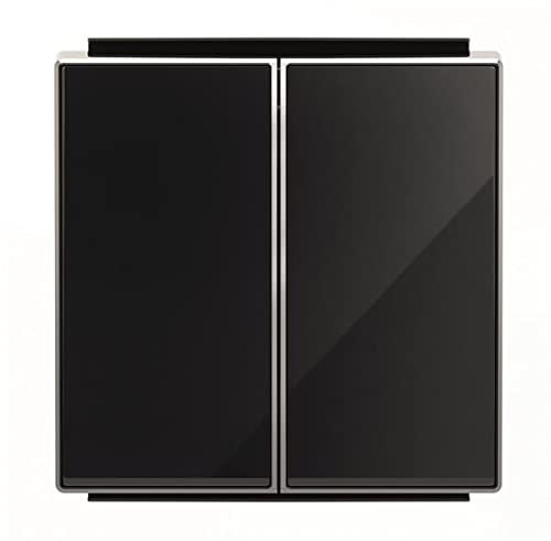 Niessen Sky – Touche Interrupteur double va et vient en verre noir