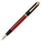 Pelikan Souverän M400 Füllfederhalter, Schwarz-Rot, 14-Karat Goldfeder M, Kolbenfüller im Geschenketui
