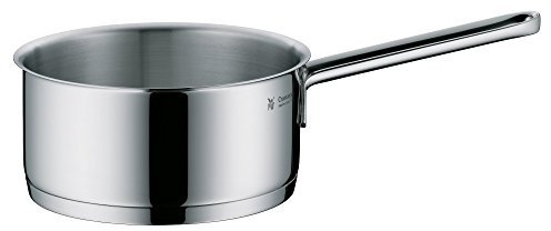 WMF Meteor Stielkasserolle 16cm ohne Deckel, Kochtopf 1,5l, Milchtopf Induktion, Cromargan Edelstahl poliert, unbeschichtet