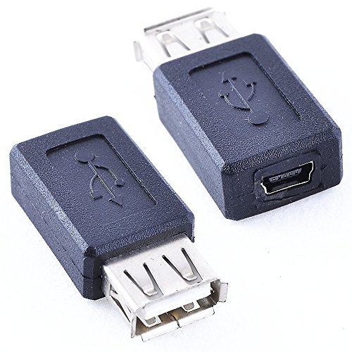 REY Adaptador USB Hembra a Mini USB Hembra