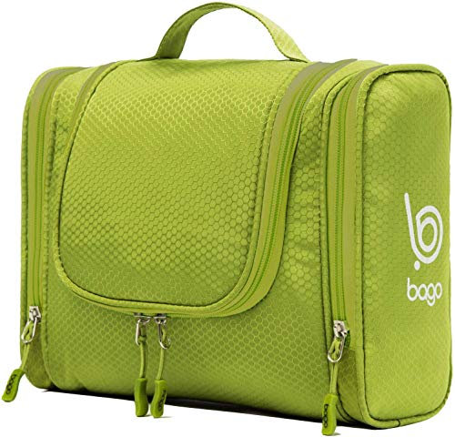 Bago Kulturbeutel für Männer & Frauen – Hanging Toilettenartikel Kit für Make-up, Kosmetik, Rasur, Reisen Zubehör, Badezimmer, Flugzeug grün grün einheitsgröße