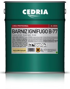 Barniz Ignífugo B-77 Cedria protector fuego madera 20 litros