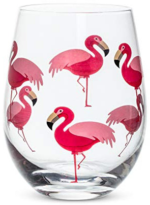 Abbott Collection 27 SG Flamingo-Kelch, Gläser, ohne Stiel, 10,2 cm hoch, 414 ml, transparent und rosa