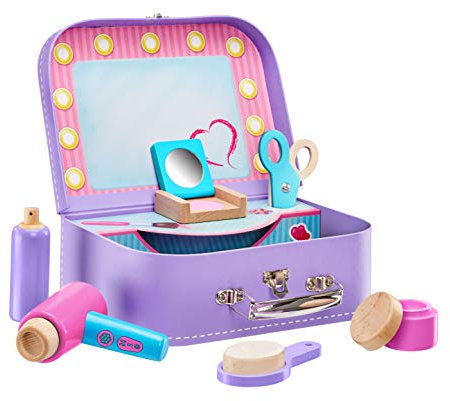 Selecta 62073 Beauty Case aus Holz, 25 x 18 cm, bunt