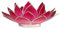 Capiz Lotus Atmospherisch Licht silberf.Ränder rosa - 13.5 cm