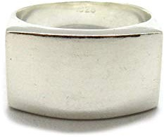 Herren Siegelring aus Sterling Silber zum Gravieren massiv punziert 925 R001990