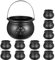 Toyvian 12 Stück Halloween Schwarze Kessel 11 Mini igkeiten Eimer Kessel Mehrzweck Neuheit igkeiten Halter Topf mit Griff für Halloween Party Dekoration