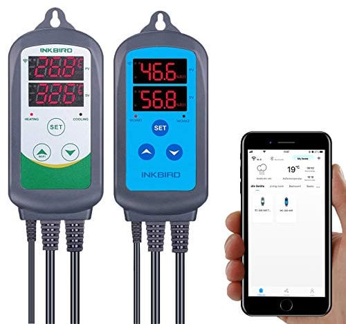 Inkbird ITC-308-WIFI Thermostat Temperature Controller with IHC-200-WIFI Humidity Controller Hygrostat