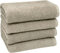 ZOLLNER 4er Set Handtücher - weiche und saugstarke Gästehandtücher - waschbar bis 95°C - Baumwolle - 50x100 cm in Cappuccino