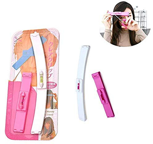 Clip d'aide à la tondeuse à origine – Pour tailler les longs cheveux en toute simplicité – Kit d'outils professionnels pour coupe de cheveux et poney (rose)