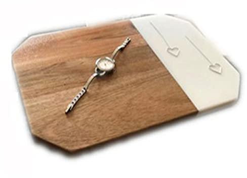 Tagliere, Tagliere Da Cucina In Marmo E Legno Di Acacia Taglieri Frutta Pane Formaggio Pizza Verdure Tagliere Da Portata, Utilizzato Per Tabelloni Per Gioielli,Octagonal