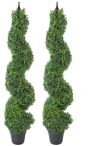 Leaf Design UK Buxus Boxwood Spiral Trees, 120cm