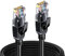 Elfcam® - 25m Cable de Red Ethernet Cat 7, STP 100% Cobre 28AWG, 6mm Diámetro Cable Ethernet Network LAN 10000Mbit/s con Conector RJ45, Cable Redondo, Color Negro, 25m