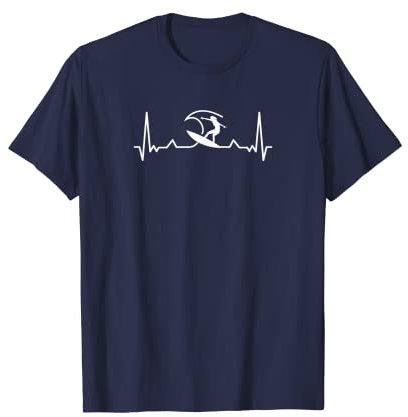 Heartbeat Surfing Wave Board Surfer T-Shirt