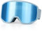 EXP VISION Skibrille für Damen und Herren, Snowboard Brille Schneebrille OTG 100% UV-Schutz Skibrille für brillenträger, Anti-Nebel Snowboardbrille (Eisblau)