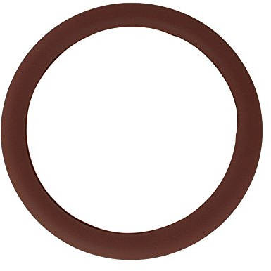 BROVACS Lenkradbezug aus weichem Silikon mit Ledertextur Universal Anti-Rutsch-Design 35,6–40,6 cm Schutzhülle Braun