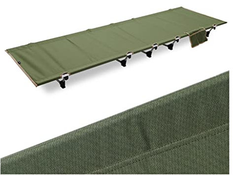 MIZEY Klappbett Outdoor Klappzelt Bett Camping Ultraleicht Schlafen Aluminiumrahmen Bett Kinderbett 185 X 60cm/72.8 X 23.6in