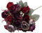 Allayu Künstliche Blumen Rose Seidenstoff Strass Gefälschter Blumenstrauß Mehrere Farben Trocken Wasserdicht Langlebig Blumendekoration Geburtstag, Dunkelrot