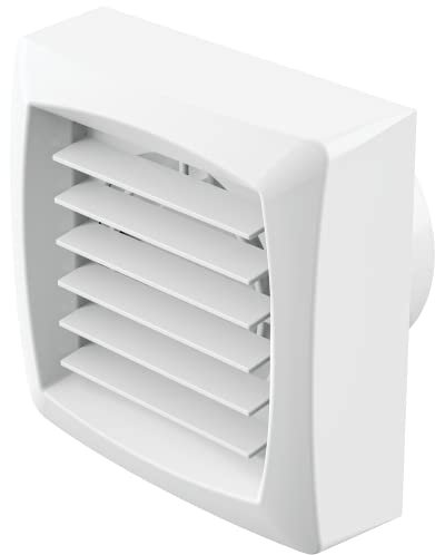 Bathroom Axial Extractor Fan with Automatic Shutter Seal & Electronic Timer | IPX2 Rated with Energy Efficient Quiet Operation | 100mm White