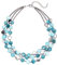 FULU AUTUMN Damen Statement Kette mit Steine Perlen Boho Silber Mehrreihige Kette Modeschmuck Die Besten Geschenke für Mütter(30-Sea green)