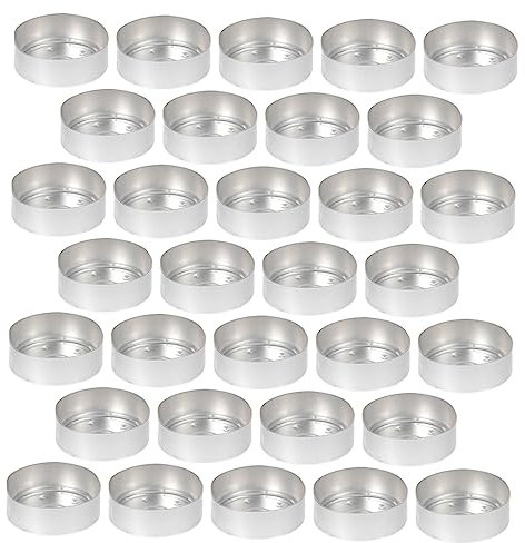 TOPPERFUN Lot De 50 Plateaux Métalliques Pour Fabrication De Bougies En Aluminium Pour Bougies Chauffe-plat Pour Créatifs