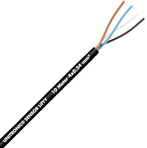 10 Meter Lapp 7038901 Unitronic LifYY 4x0,34 mm² Sensorleitung I Datenkabel I Sensorkabel I Aktorkabel I Aktor-Leitung I 4 adrig