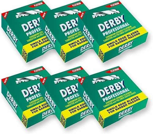Derby Professional Einschneidige Rasierklingen für Rasiermesser, 600 Stück