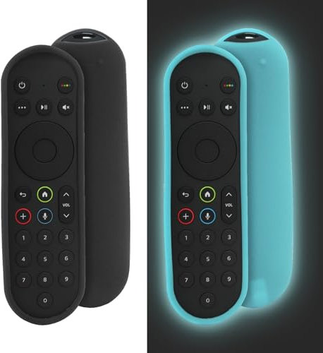 Schutzhülle passend für Sky Q Box Touch/Non-Touch-Fernbedienung, Fernbedienung Hülle auch für Sky Glass/Sky Stream TV-Fernbedienung (Schwarz+Leuchten im Dunkeln, Blau)