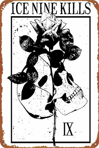 Ice Nine Kills Poster, Retro-Metallschild, Vintage-Blechschild für Café, Bar, Zuhause, Wanddekoration, 30,5 x 20,3 cm