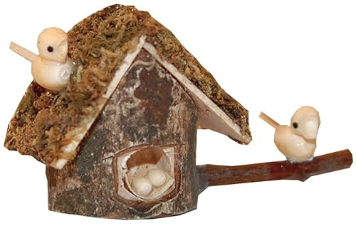 FADEDA Vogelhaus ohne Hänger/Höhe:4 cm/handbemalt/detailgetreue Krippen Figuren - Weihnachten Tisch Dekoration Krippe Zubehör