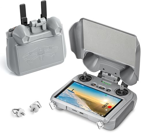 STARTRC RC 2 Proteggi schermo parasole per DJI Mini 4 Pro/Air 3S/Air 3/Neo, 3-IN-1 Parasole Copertura dello schermo per DJI RC 2 Accessori, protezione completa controller del drone(SOLO per RC 2)