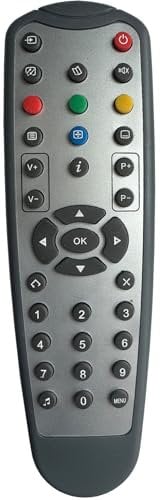 Remplacement Télécommande récepteur TNTSAT Boitier TV modèle DS81-91 86 87 Télécommande pour Récepteur TNT Multicolore - Aucun réglage requis