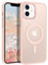 DOMAVER Case for iPhone 12 Case, iPhone 12 Pro, [Compatible with mag-safe] Charging Military Grade Anti-Yellowing Cover Hard Slim Frosted Matte Phone Cases for iPhone 12/12 Pro 6.1, Pink