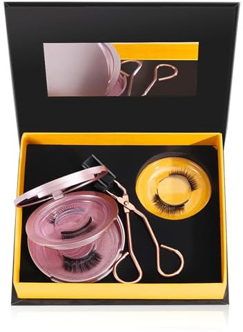 Qwesure Xixi Pestañas postizas magnéticas 3D, 3 pares, gruesas y largas, aspecto natural, pestañas magnéticas suaves, sin pegamento