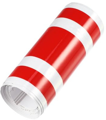 Hihaha Adhesivo de Patrón de Rayas para Capó de Coche/Exterior/Duradero / 1 Pieza Roja