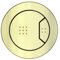 Excel Home Toilet Flush Button Replacement - Dual Button Toilet Flush Buttons - Pneumatic Technology - Fingerprint Resistant Compatible with Air Houses - Round 63mm (Brushed Brass)