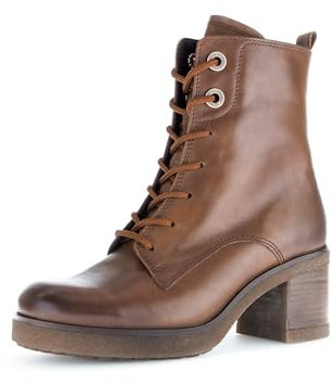 Gabor Damen Schnürstiefeletten, Frauen Stiefeletten,schnürboots,reißverschluss,Boots,Stiefel,Bootee,Booties,Camel/EF(Mic/Gold),40 EU / 6.5 UK