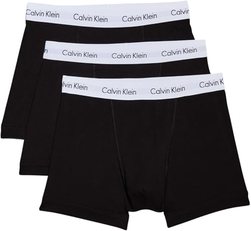 Calvin Klein Men’s 3 Pack Trunks Underwear, Multicolor (B- Fad Dnm, Cdon Tint, Beau Bl Wbs), L