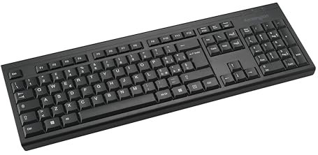 Kensington KB150 EQ Tastiera Wireless QWERTY Compatibile con Windows e MacOS, Design Full-Size e Anti-Versamento, Composta al 55% da Materiale Riciclato Post-Consumo* (K75561IT)