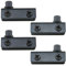 LUORNG 2 Sets 40 x 13 mm schwarzes Glastür-Scharnier, Eisenplattierter Glasclip, Möbelbeschläge, Türbeschlag für Vitrinen und Badezimmertüren