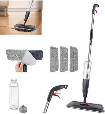 Flash Speed Mop Spray Mop,Microfibre with a Replaceable Pads,Wet&Dry Floor Cleaning Mop Flat Power Mop with 700 ml Tank & 360°Rotatable Head for Household/Laminate Floor Cleaning