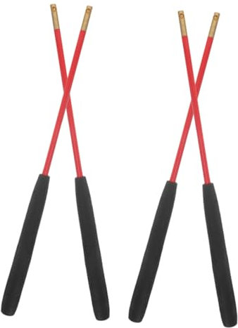 ibasenice 2paires Baguettes De Diabolo avec Poignée Antidérapante De Lot pour Jongler