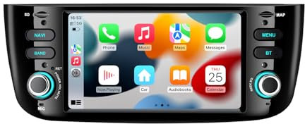 Autoradio Android 14 per Fiat Punto(199/310) 2012-2016 / Linea(323) 2012-2016, Carplay Cablato/Senza Fili, Android Auto, Schermo Touch 6.2, GPS Navigatore, WiFi, Bluetooth, SWC (4GB+64GB)